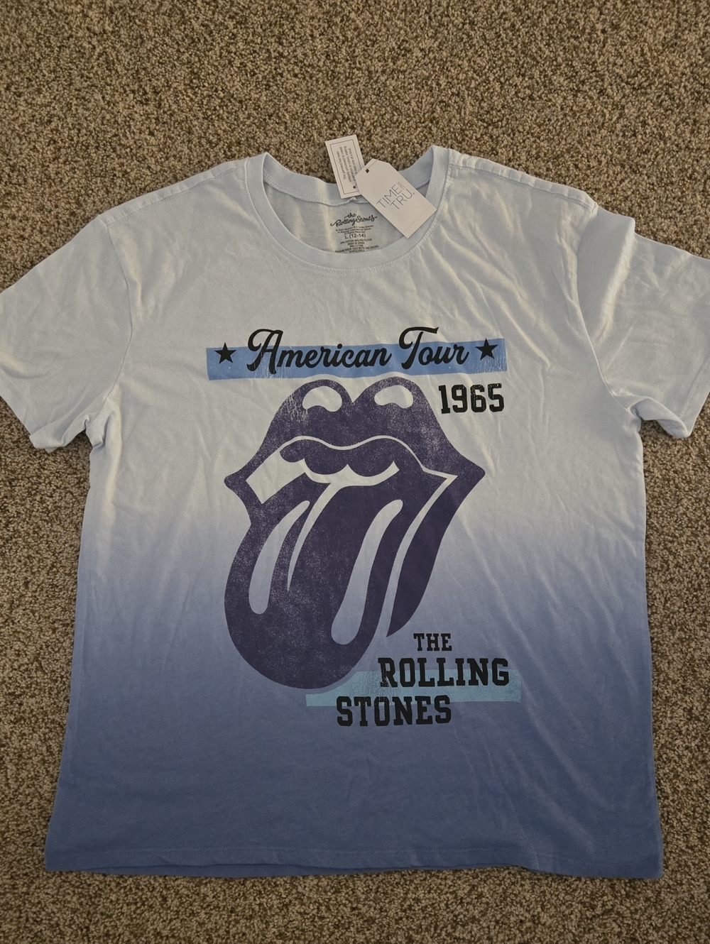The Rolling Stones American Tour Ombre T-Shirt - Light Blue